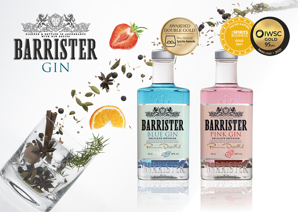 From New Zealand to Great Britain:  awards keep coming for Barrister gin